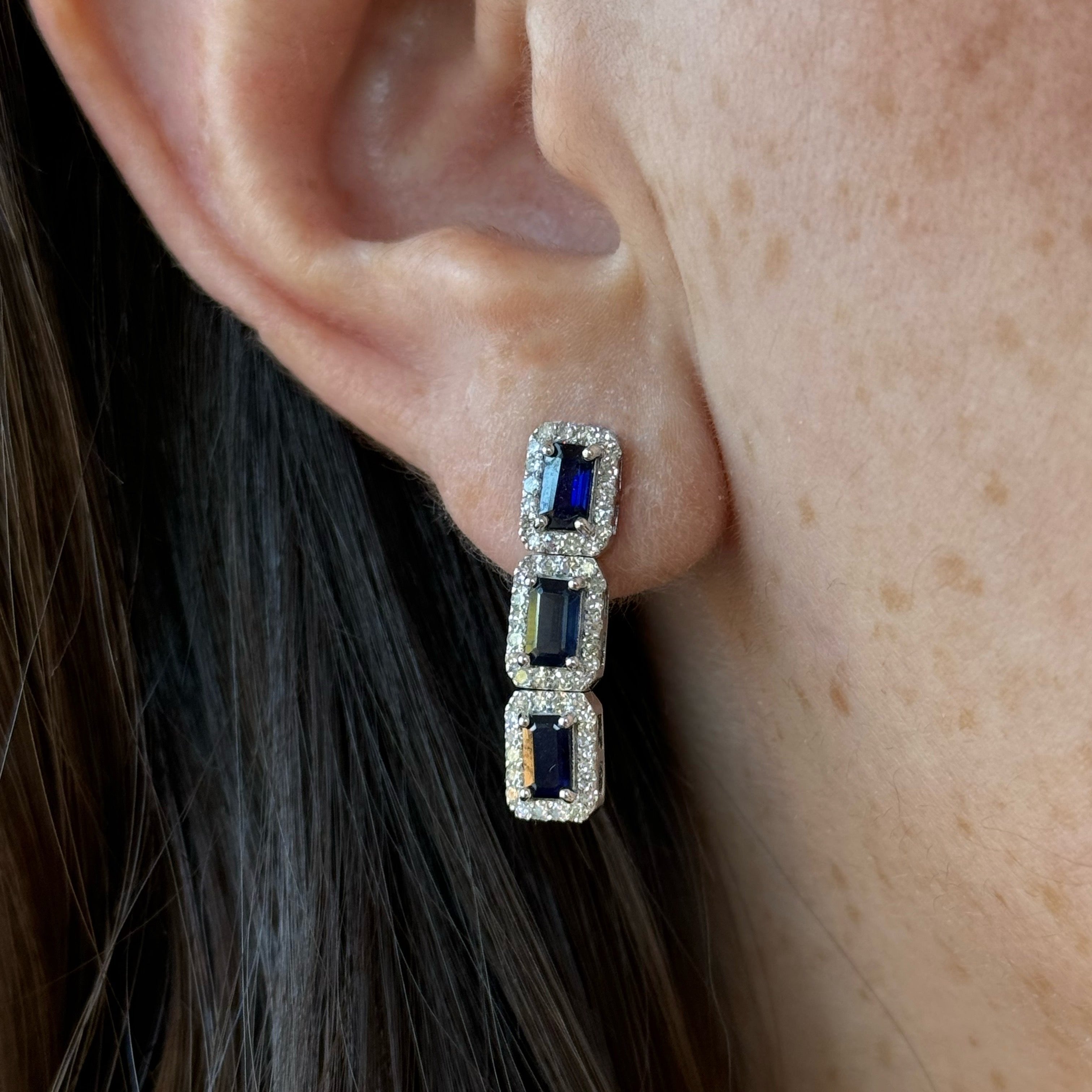 Megara Sapphire Diamond Earrings