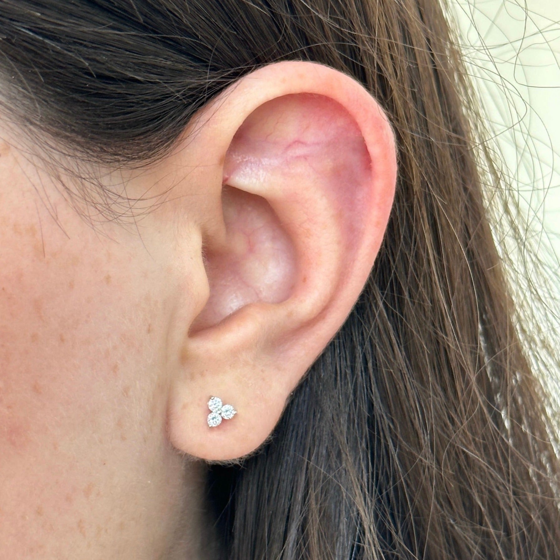 Trinity Three Diamond Piercings