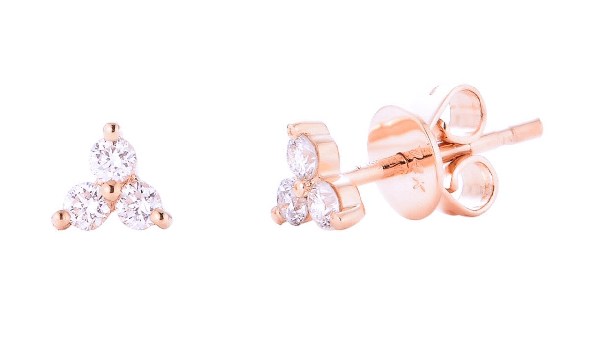 Trinity Three Diamond Piercings