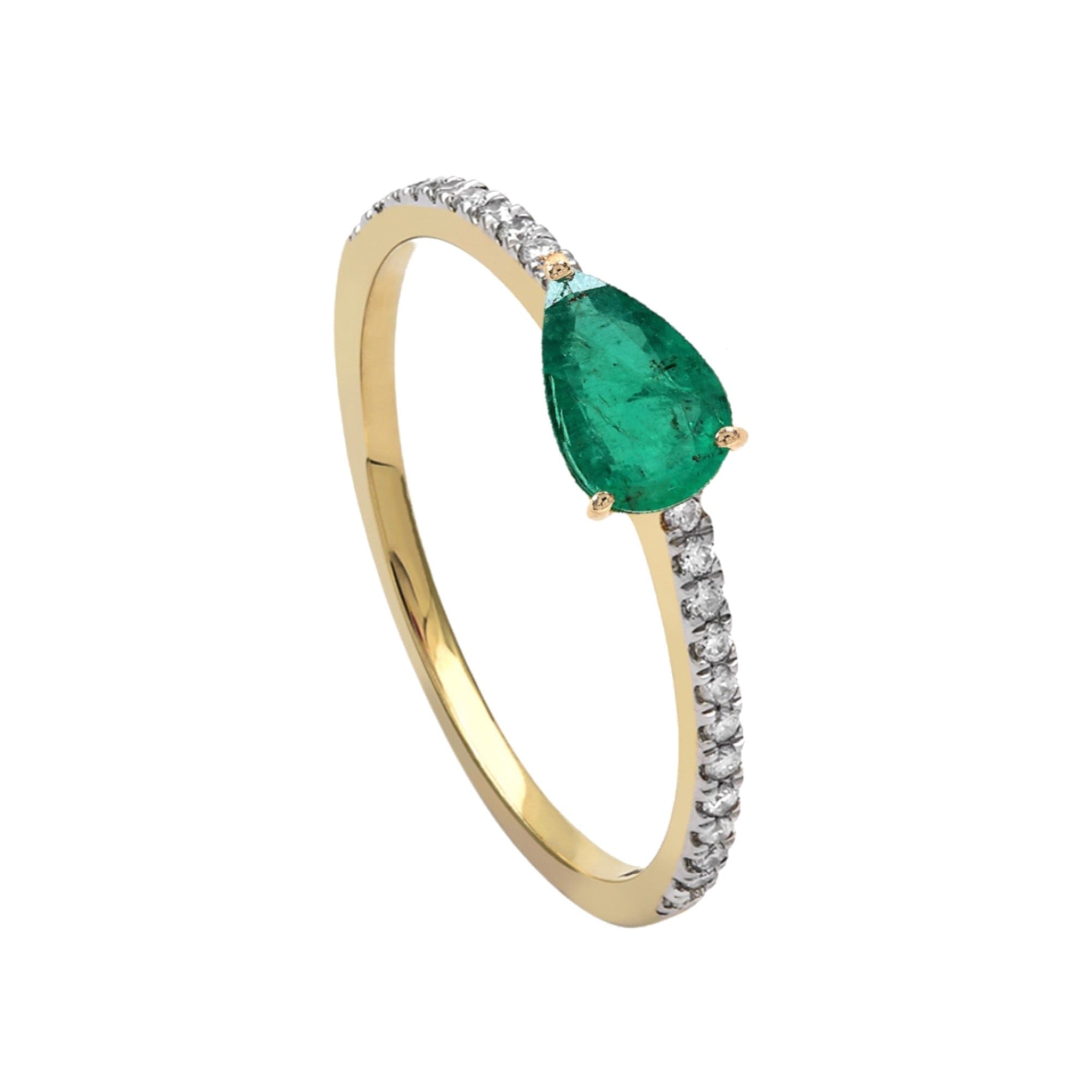 Alyssa Emerald Diamond Ring
