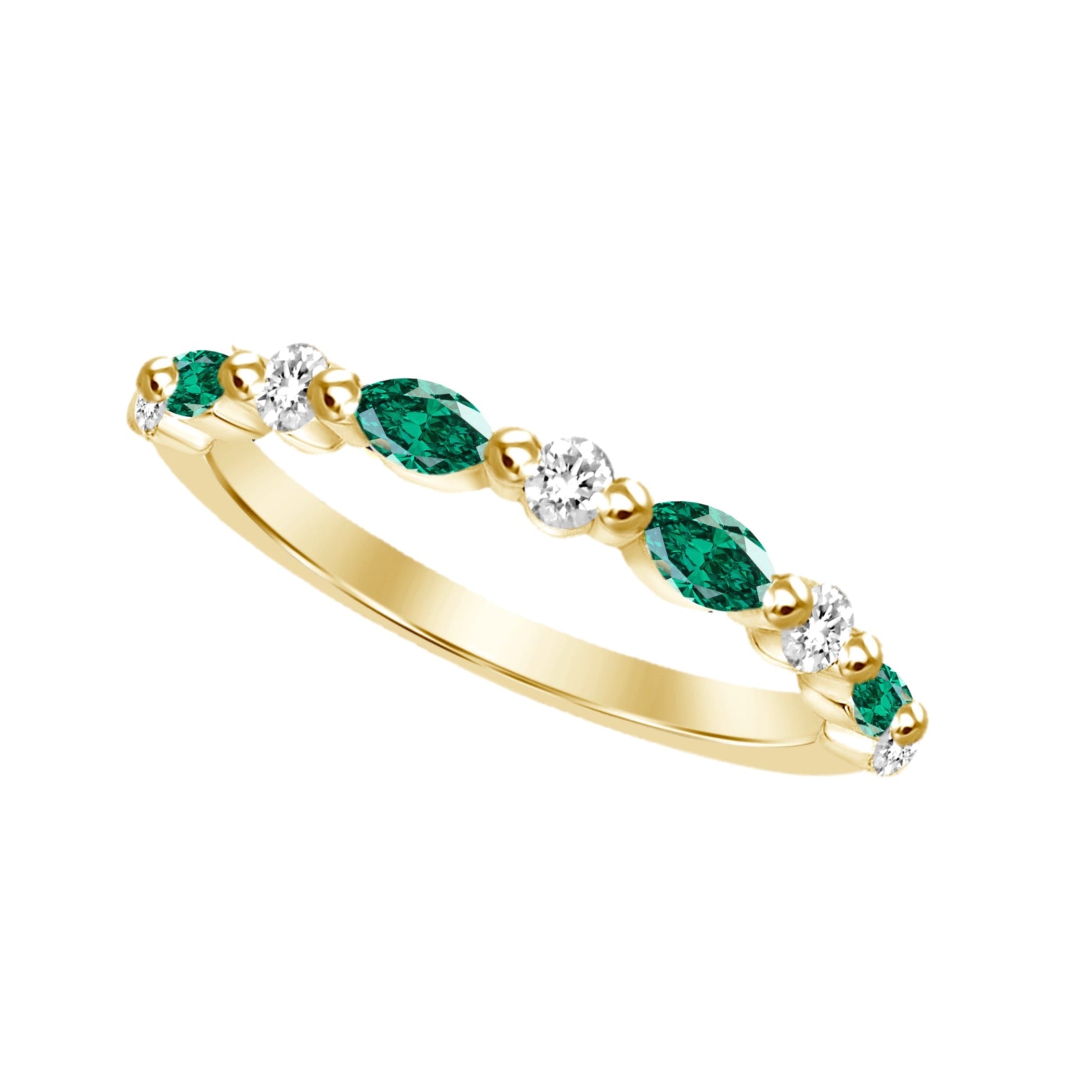 Cinthia Emerald Diamond Ring