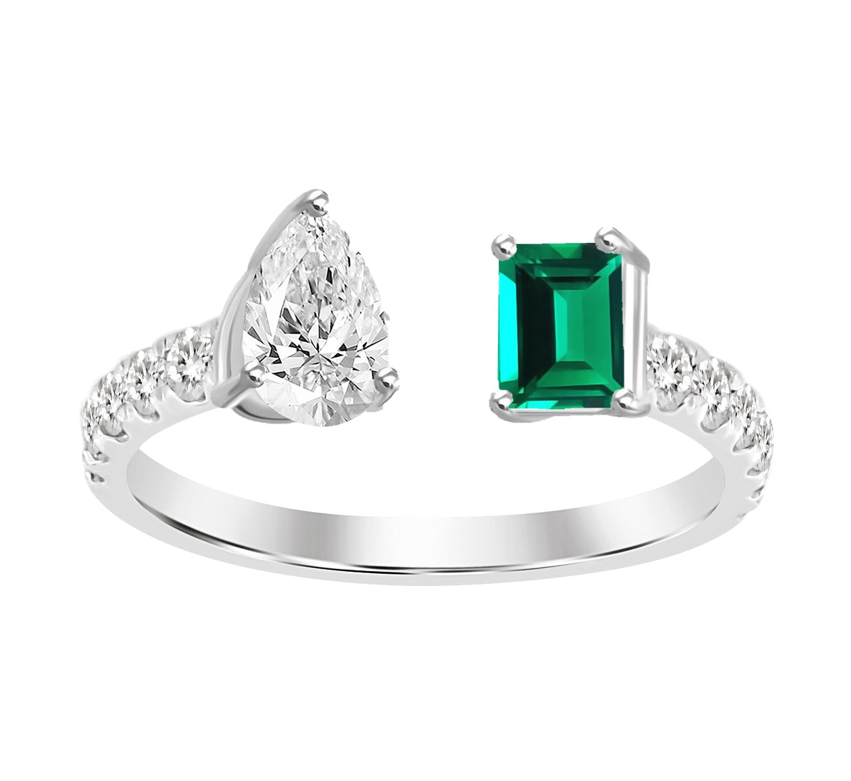 Clariza Emerald Diamond Ring