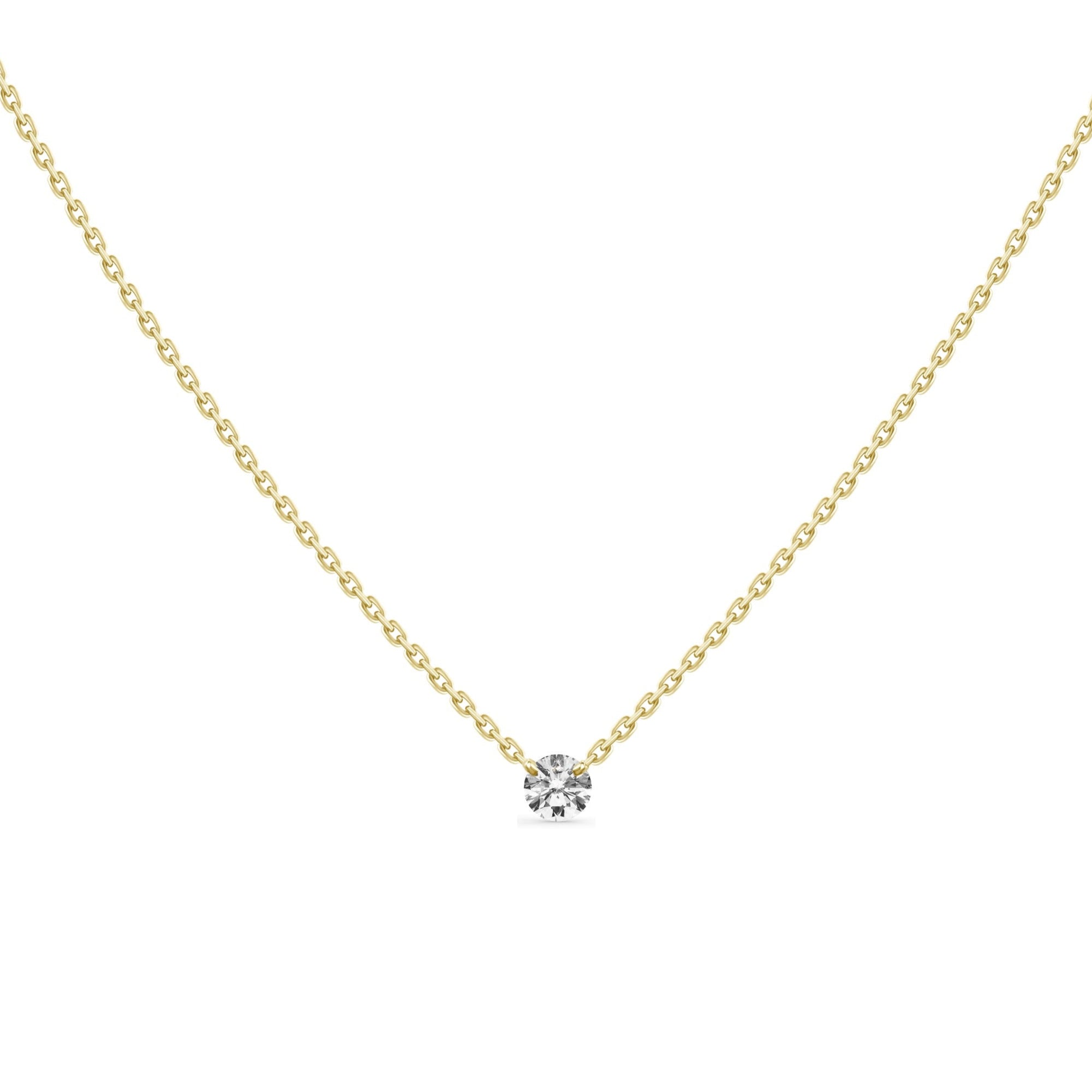 Doutzen Solitaire Diamond Necklace 0.10 ct.