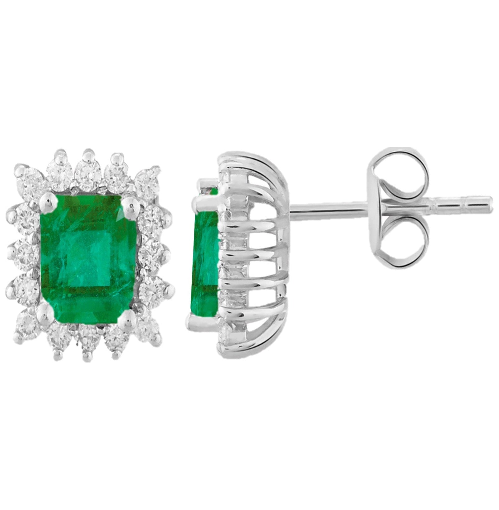 Gabriela Emerald Diamond Studs