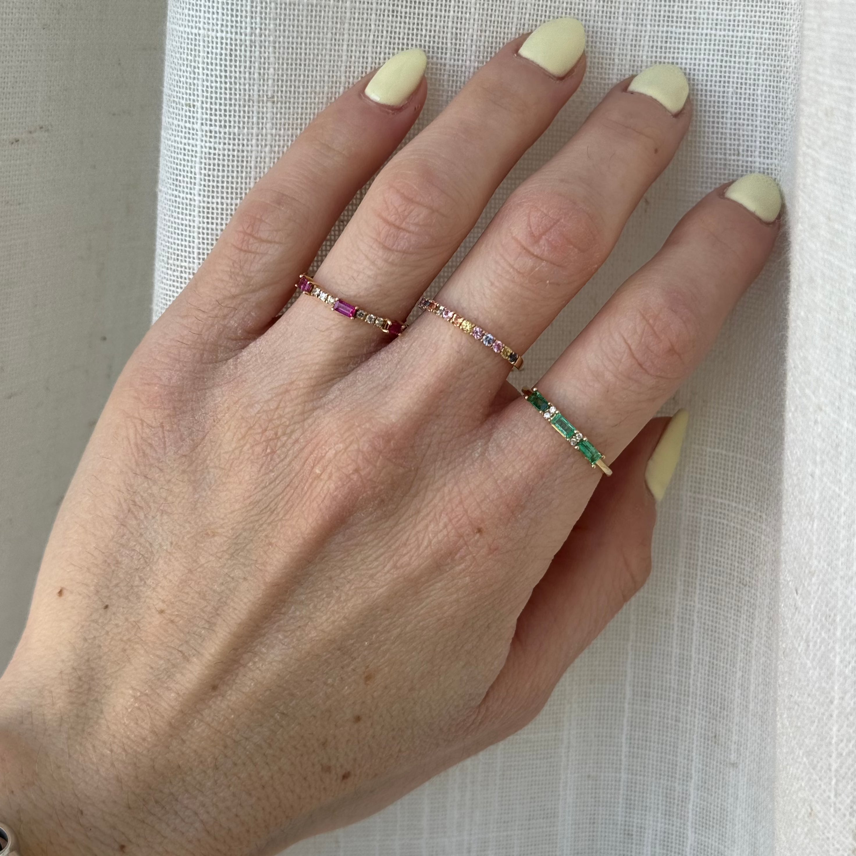 Vannia Emerald Diamond Ring