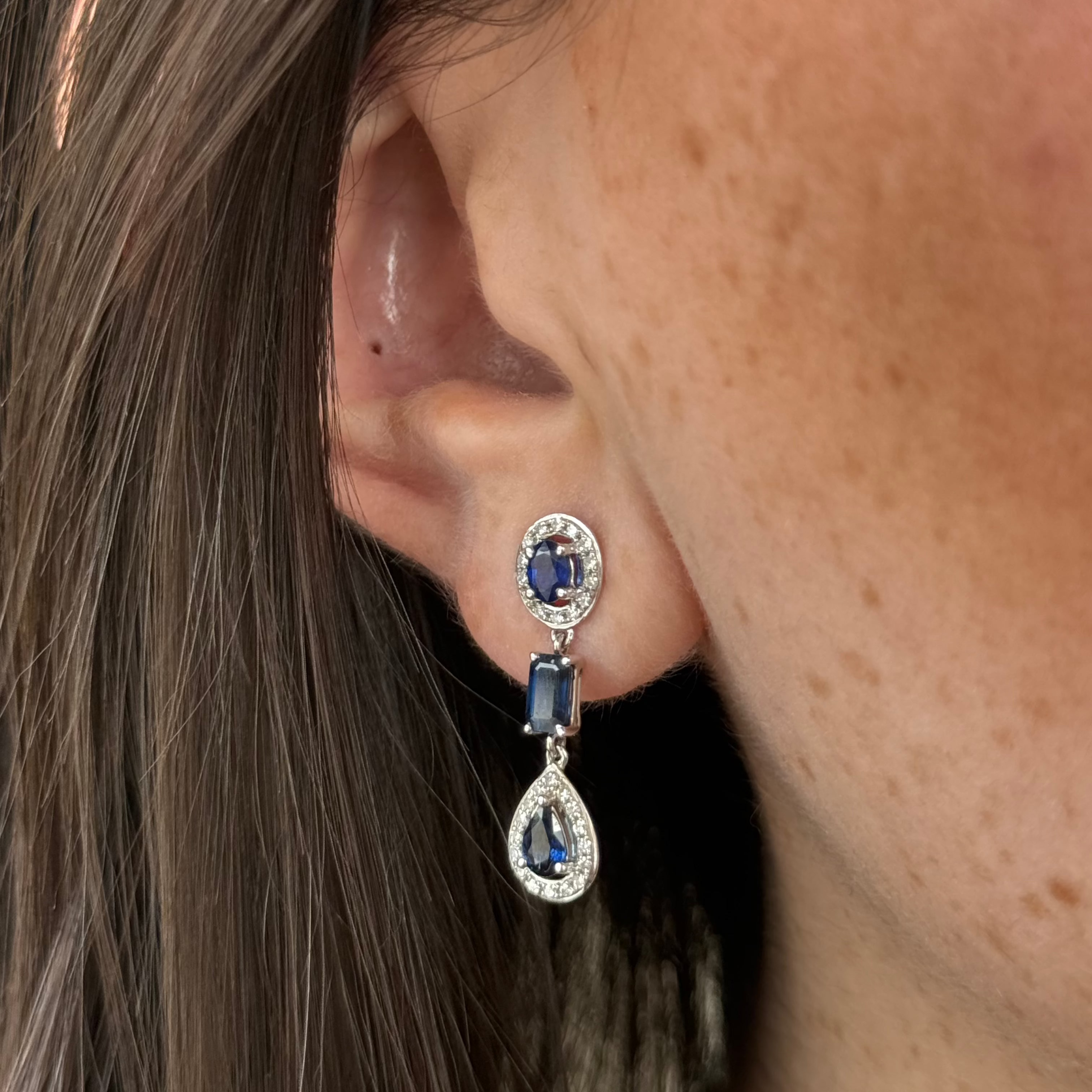 Juliana Sapphire Diamond Earrings