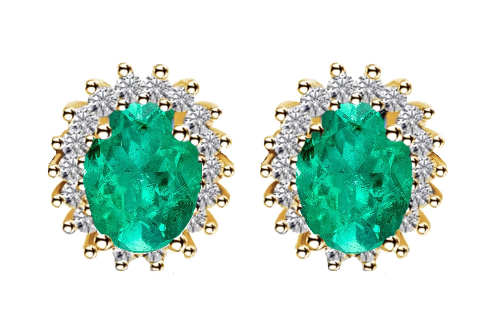Kara Emerald Diamond Studs