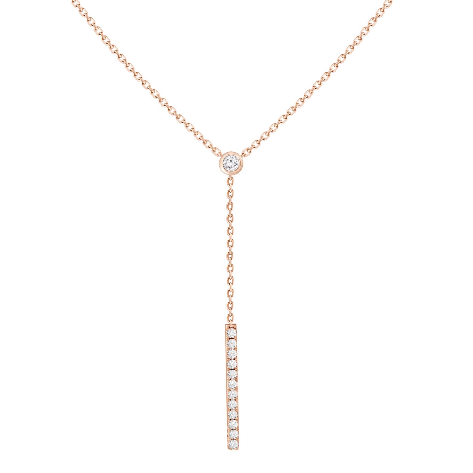 Octavia Diamond Lariat Necklace