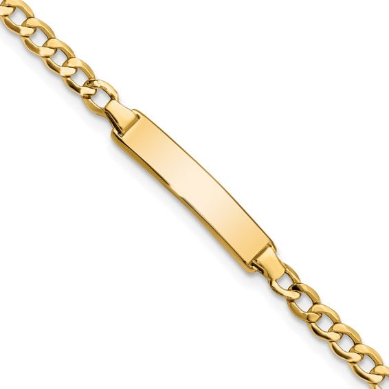 Sam Semi-Solid Curb Link Baby Bracelet