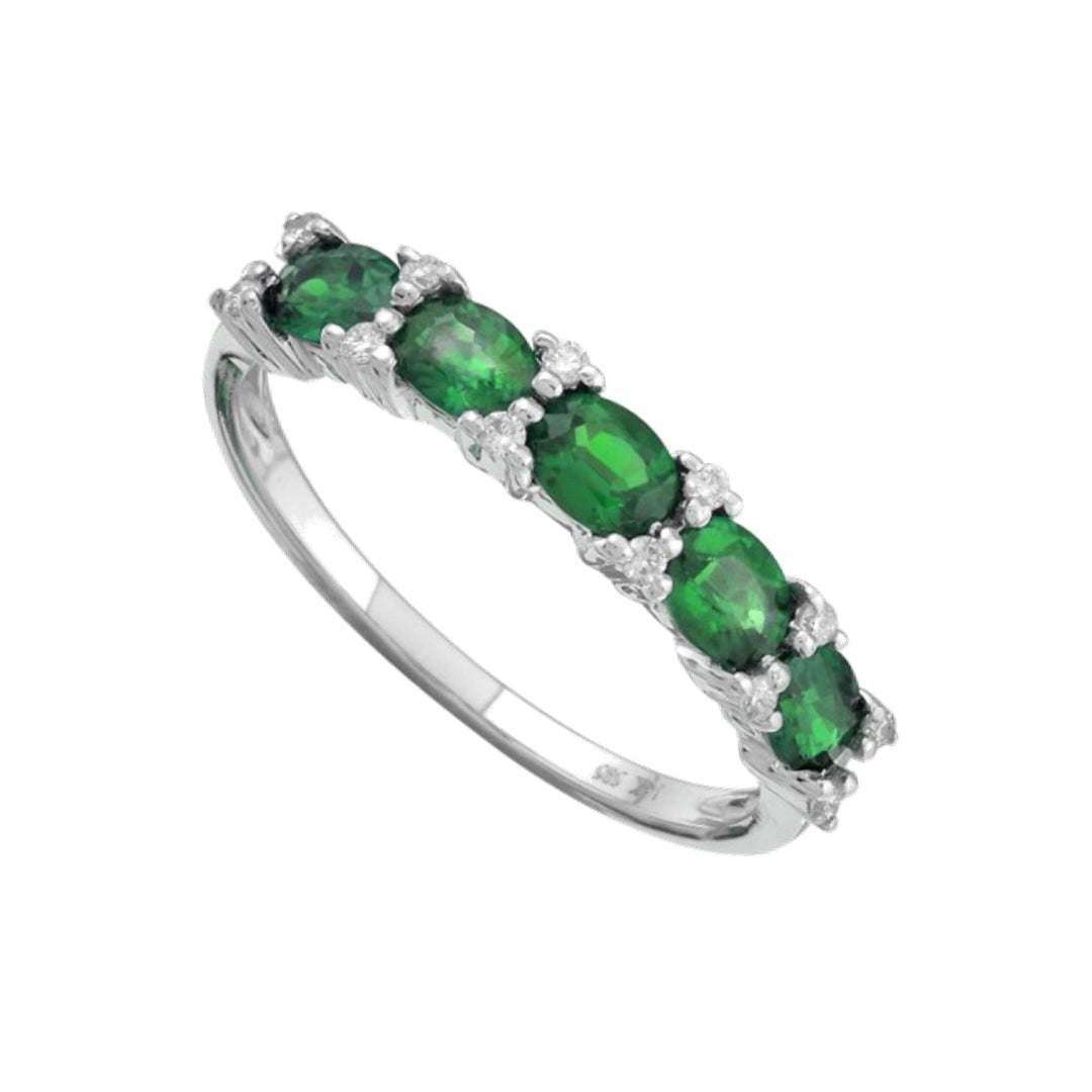 Sasha Emerald Diamond Ring