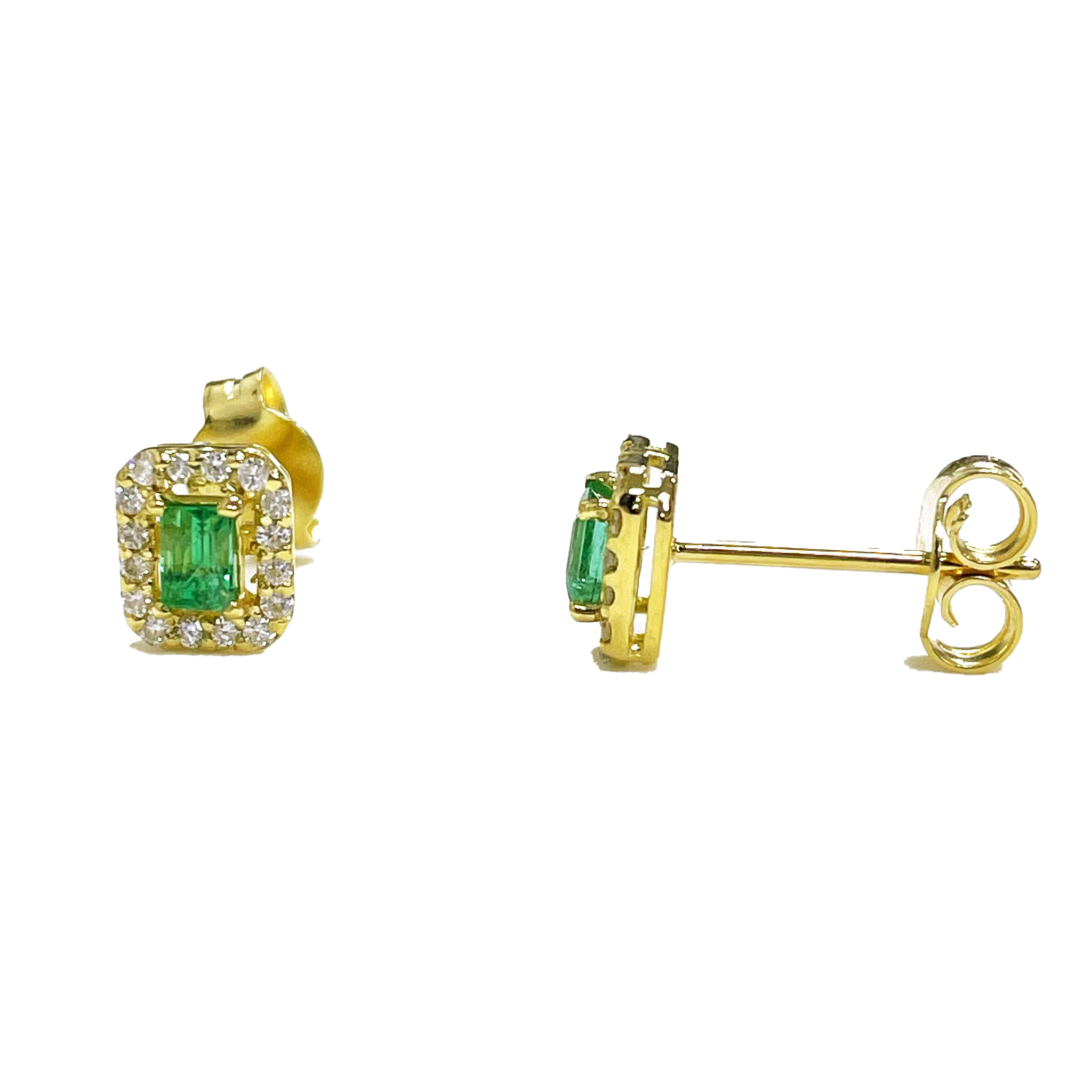 Lauren Emerald Diamond Studs