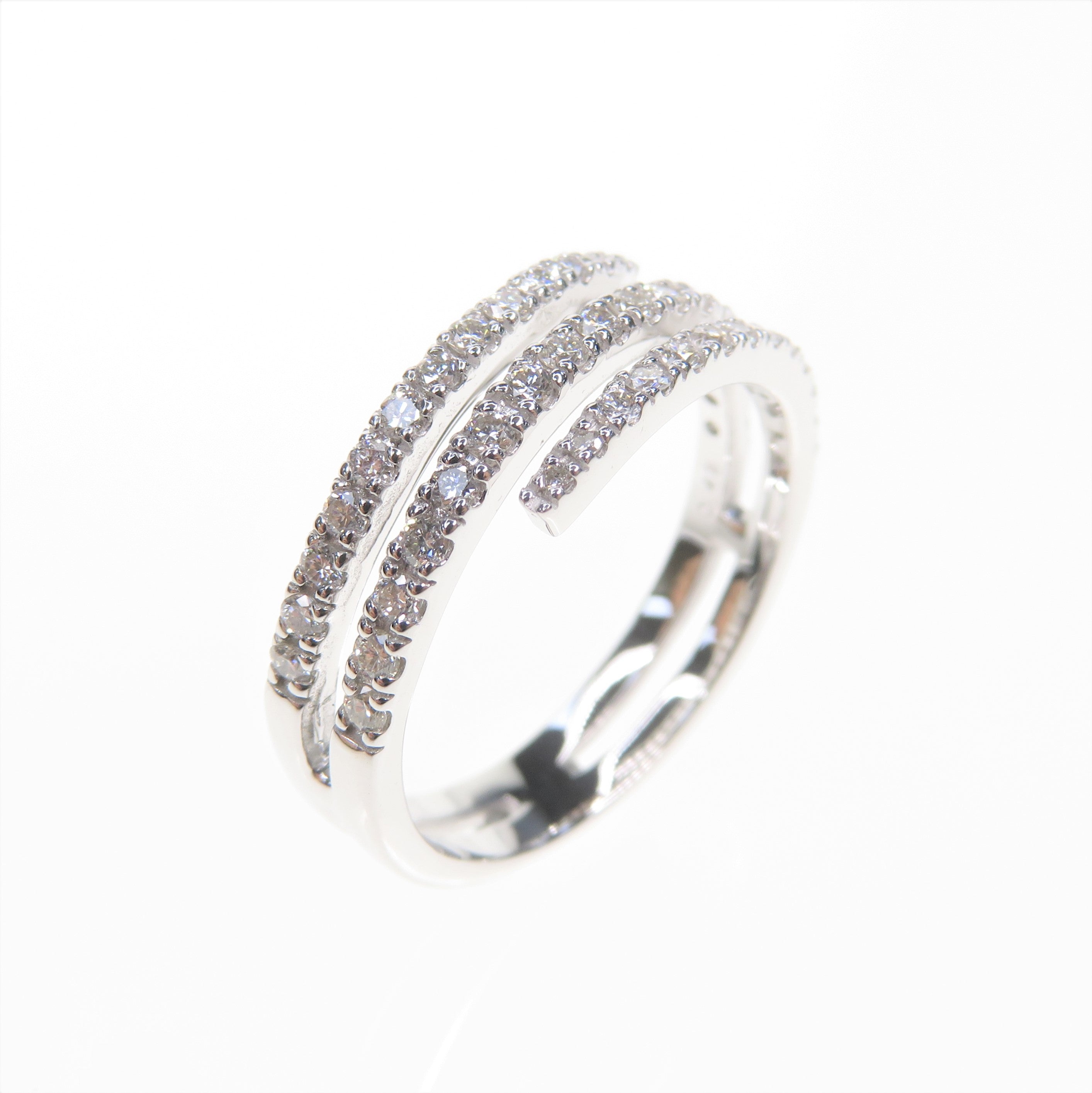 Spiral Diamond Ring