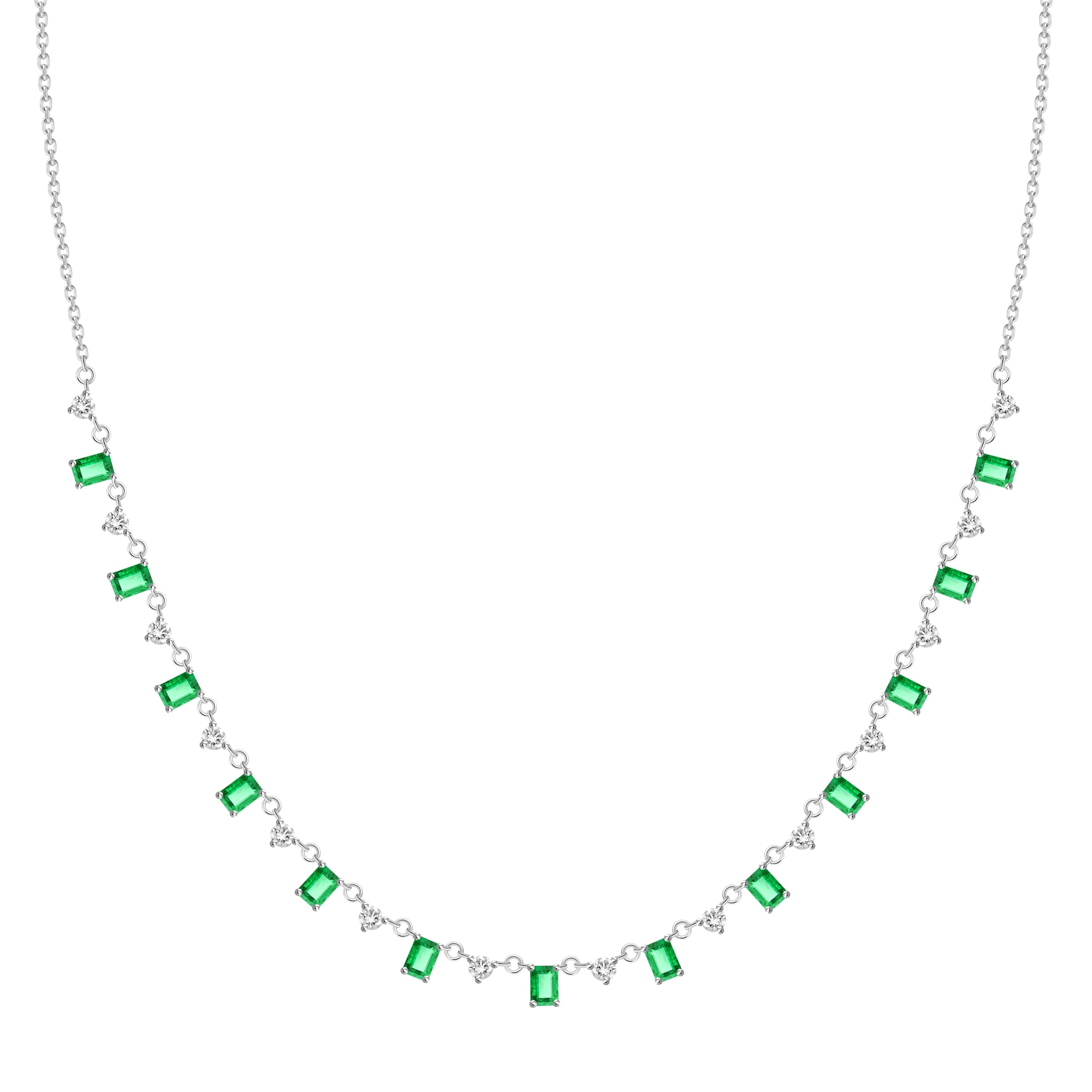 Capri Emerald Diamond Necklace