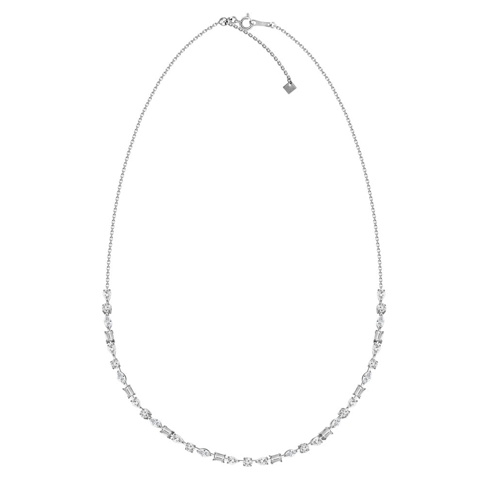 Jazmin Half Diamond Tennis Necklace