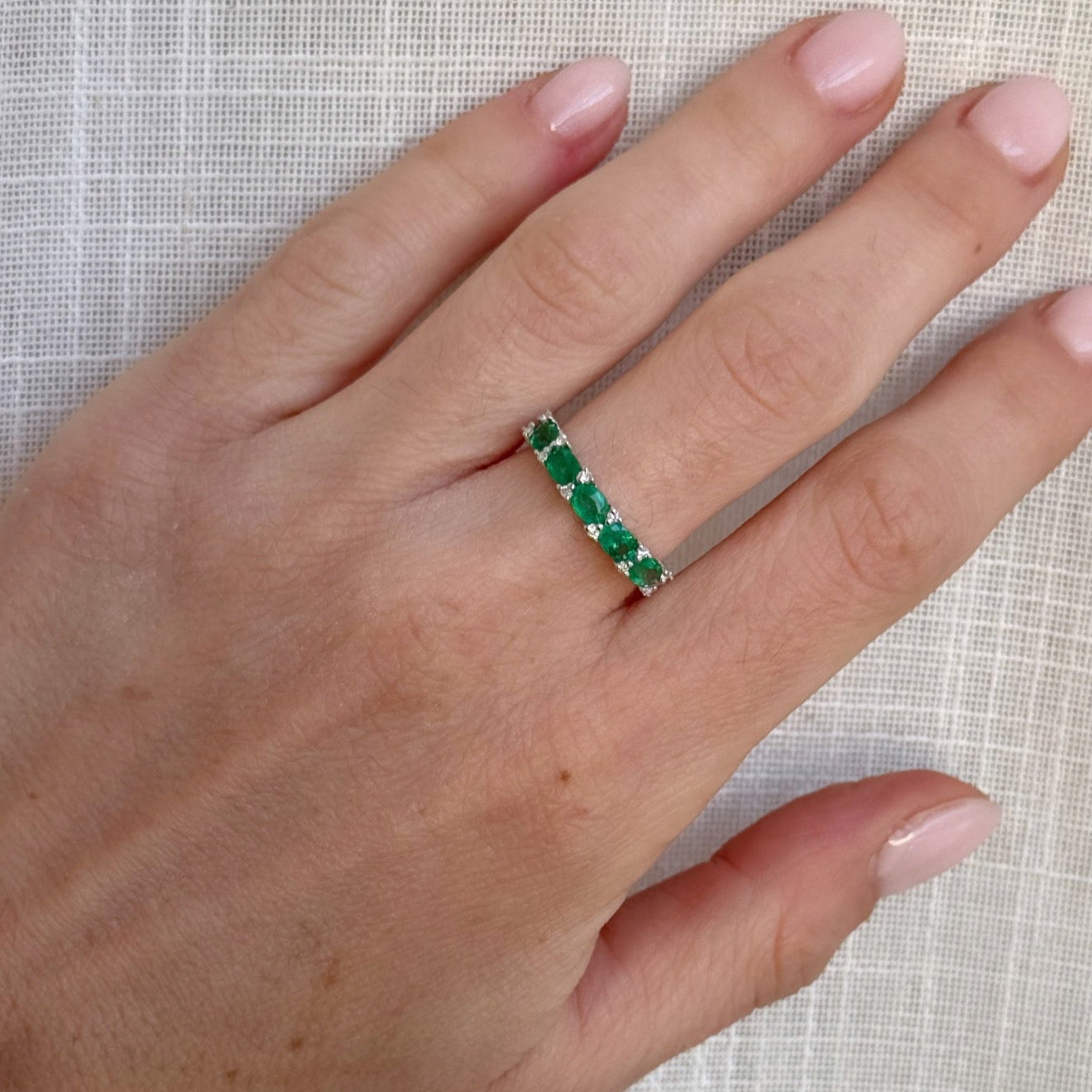 Sasha Emerald Diamond Ring