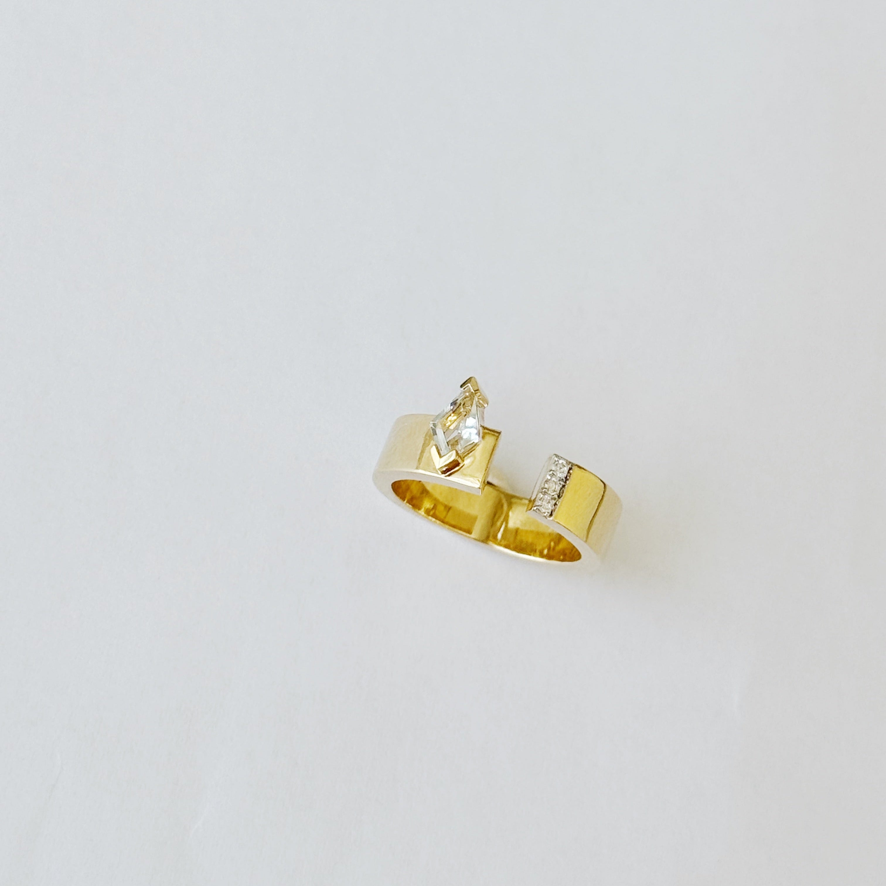 Miley Diamond White Topaz Ring