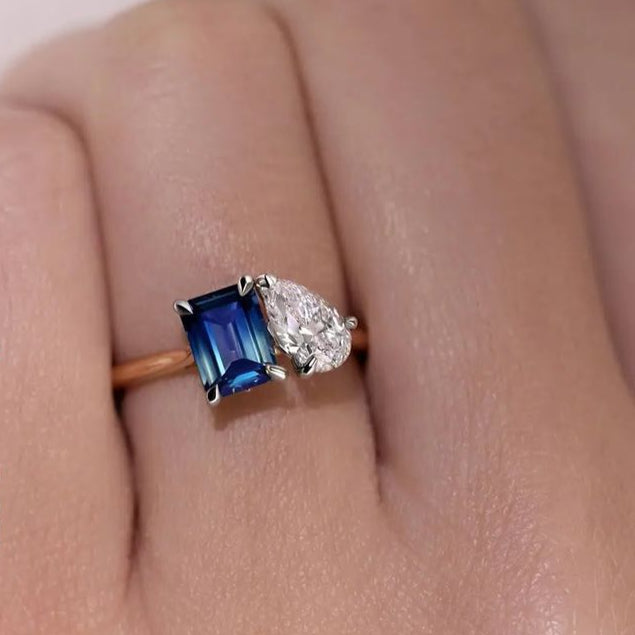 Ilse Diamond Sappphire Ring
