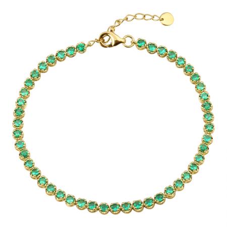 Monserrat Emerald Tennis Bracelet 1.5 ct.