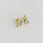 Denisse Emerald Diamond Earrings