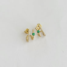 Load image into Gallery viewer, Denisse Emerald Diamond Earrings
