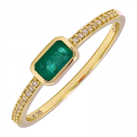 Nara Emerald Diamond Ring