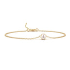 14KG Birthstone Pearl Chain Bracelet (June)