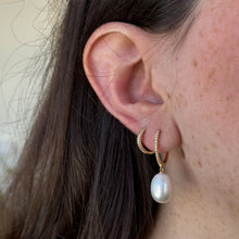 Load image into Gallery viewer, Siren Pearl Diamond Earrings
