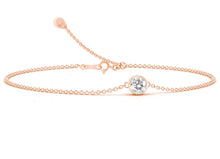 Load image into Gallery viewer, 18KG Birthstone Diamond Chain Bracelet (April)
