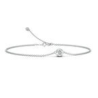 18KG Birthstone Diamond Chain Bracelet (April)