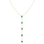 Vega Emerald Lariat Necklace