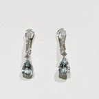 Angelique Aquamarine Diamond Long Earrings