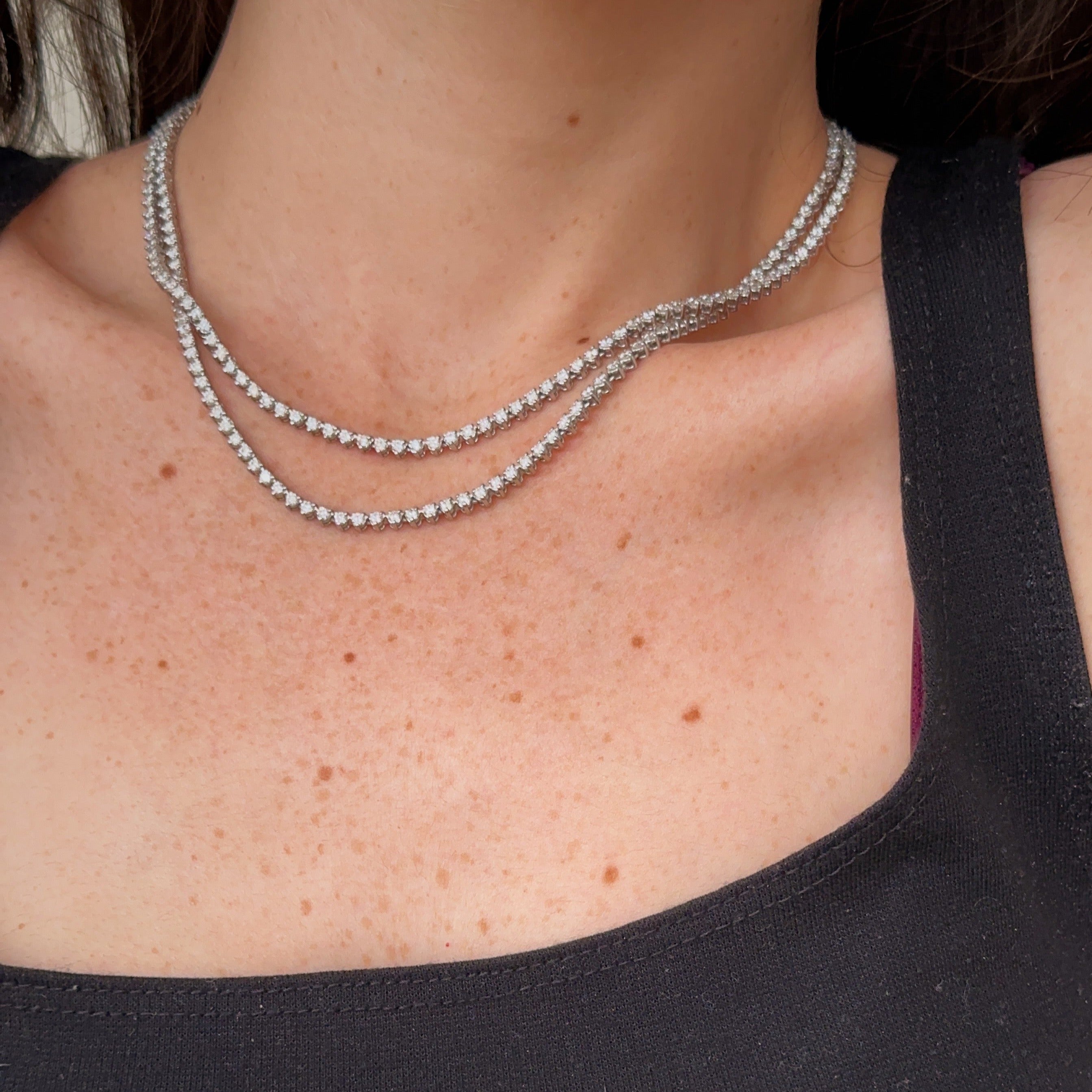 Serena Diamond Straight Tennis Necklace 5.0 ct.
