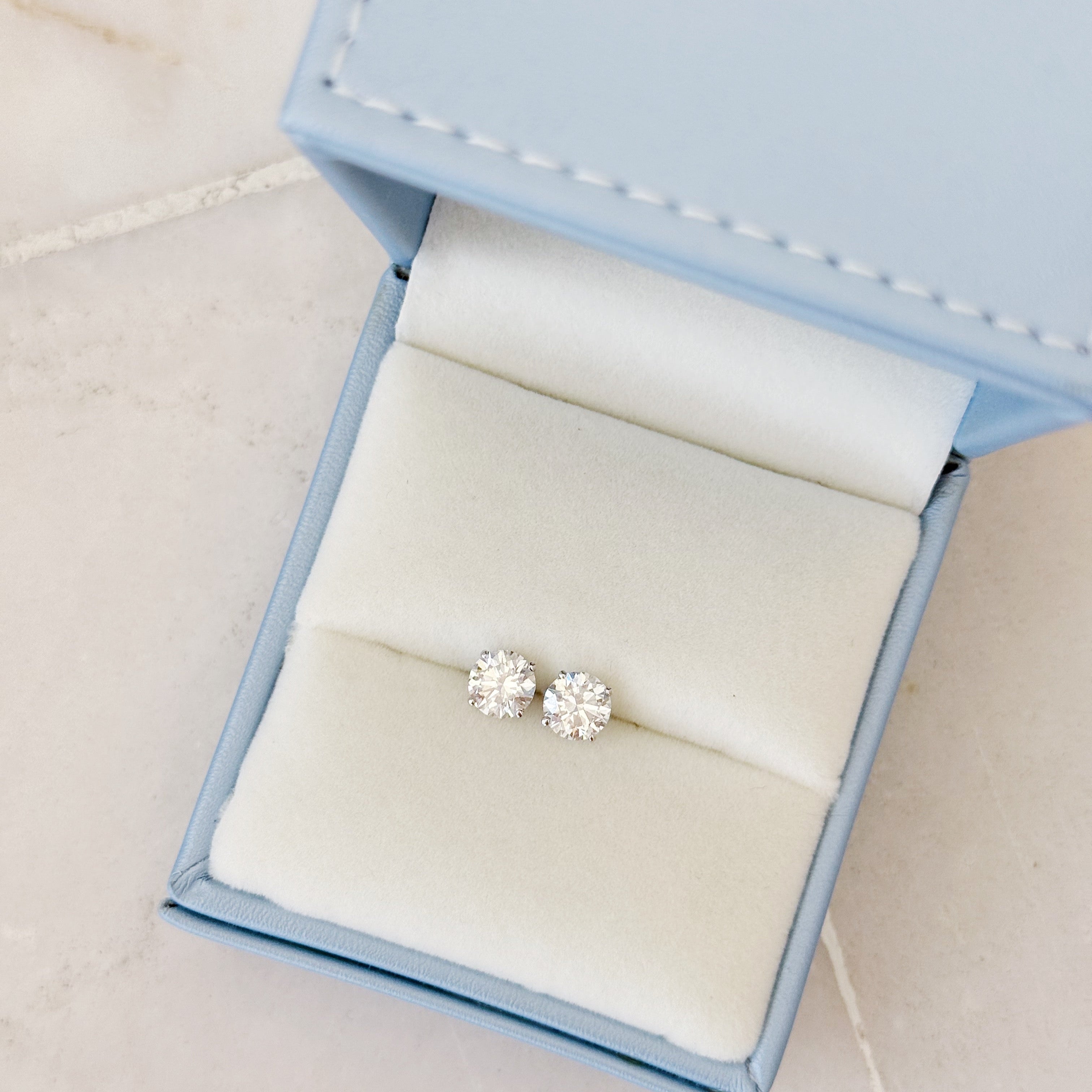 Round Cut Lab Diamond Studs 2.0 ct.
