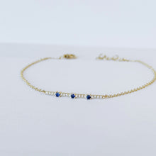 Load image into Gallery viewer, Lia Sapphire Diamond Chain Bracelet
