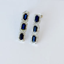 Load image into Gallery viewer, Megara Sapphire Diamond Earrings
