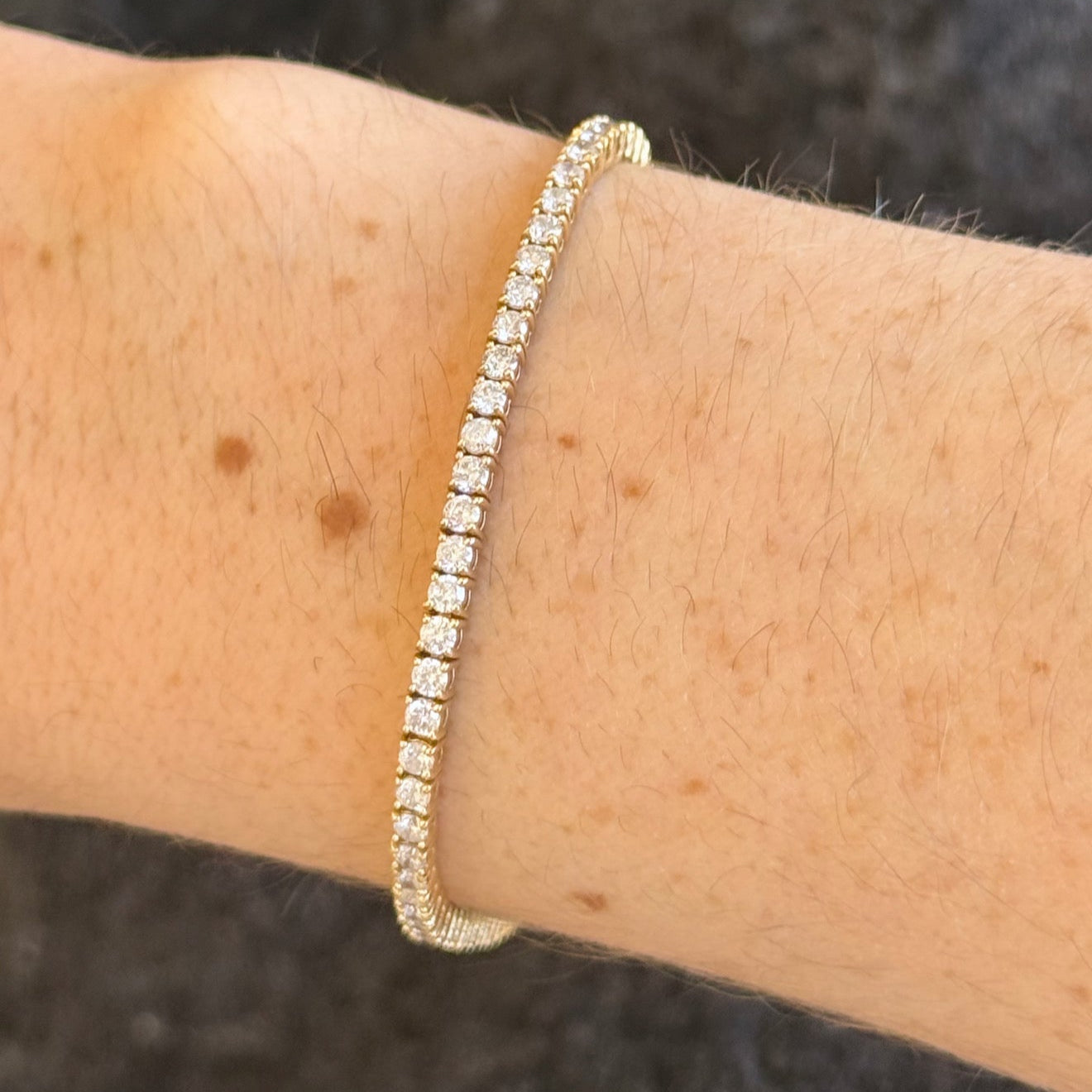 14KG Richie Diamond Tennis Bracelet 3.0 ct.