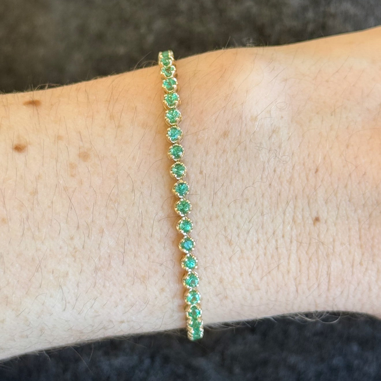 Monserrat Emerald Tennis Bracelet 1.5 ct.