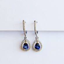 Load image into Gallery viewer, Fatima Sapphire Diamond Earrings
