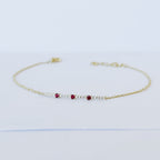 Melina Ruby Diamond Chain Bracelet