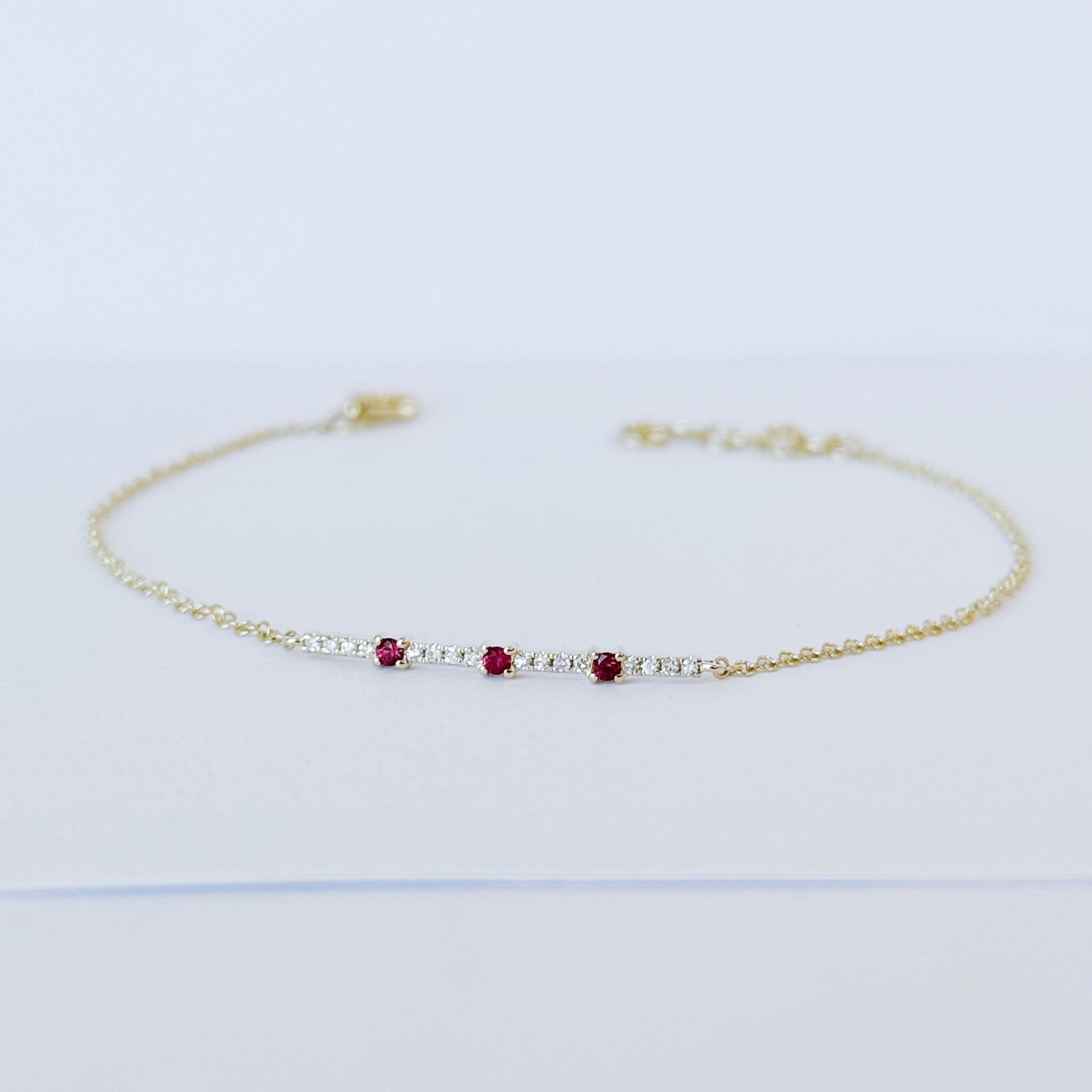 Melina Ruby Diamond Chain Bracelet