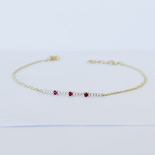 Load image into Gallery viewer, Melina Ruby Diamond Chain Bracelet
