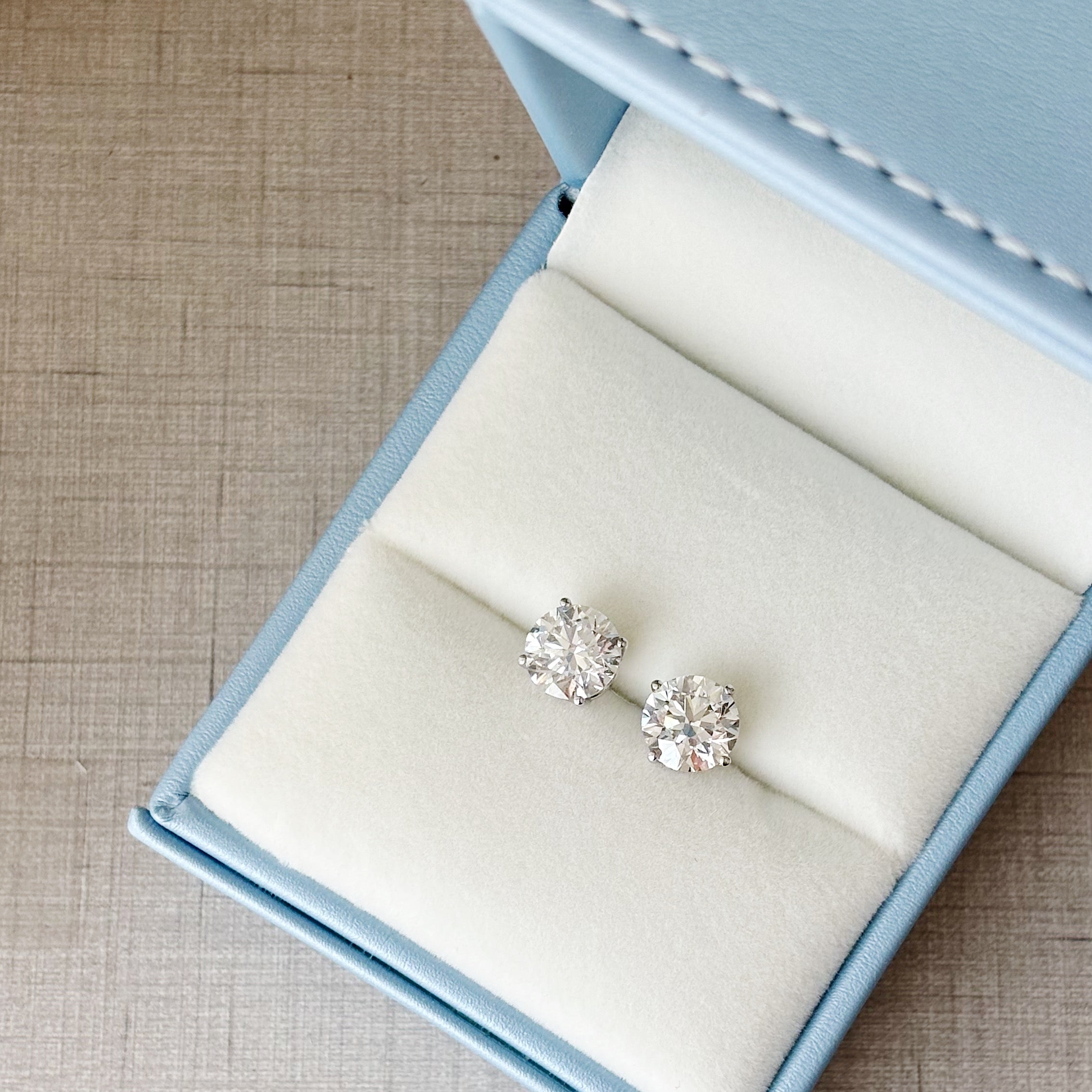 Round Cut Lab Diamond Studs 4.0 ct.