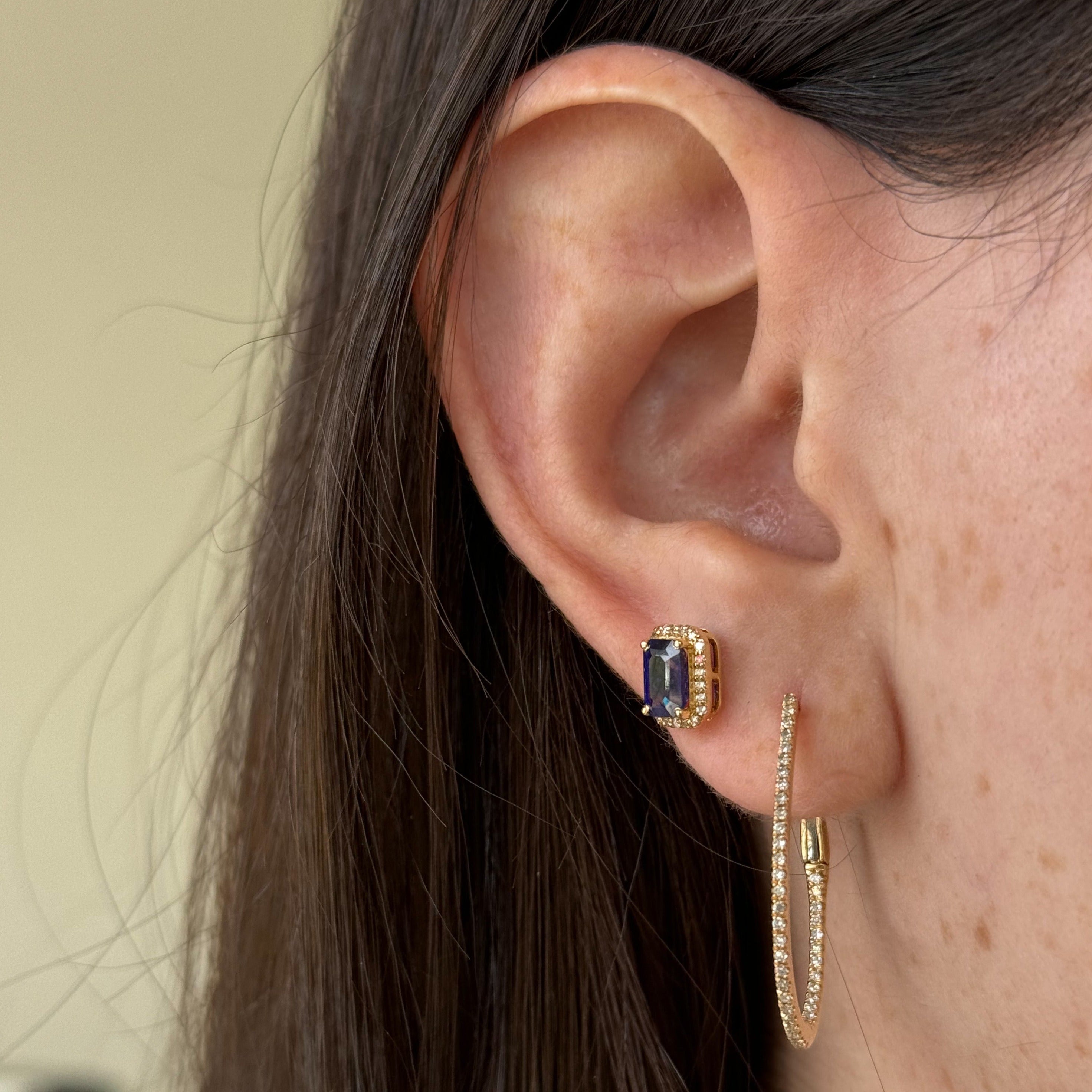 Luna Sapphire Diamond Studs
