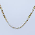 Guada Half Bezel Diamond Cuban Necklace