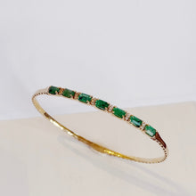 Load image into Gallery viewer, Luciana Emerald Diamond Flexible Bangle 2.17 ct.
