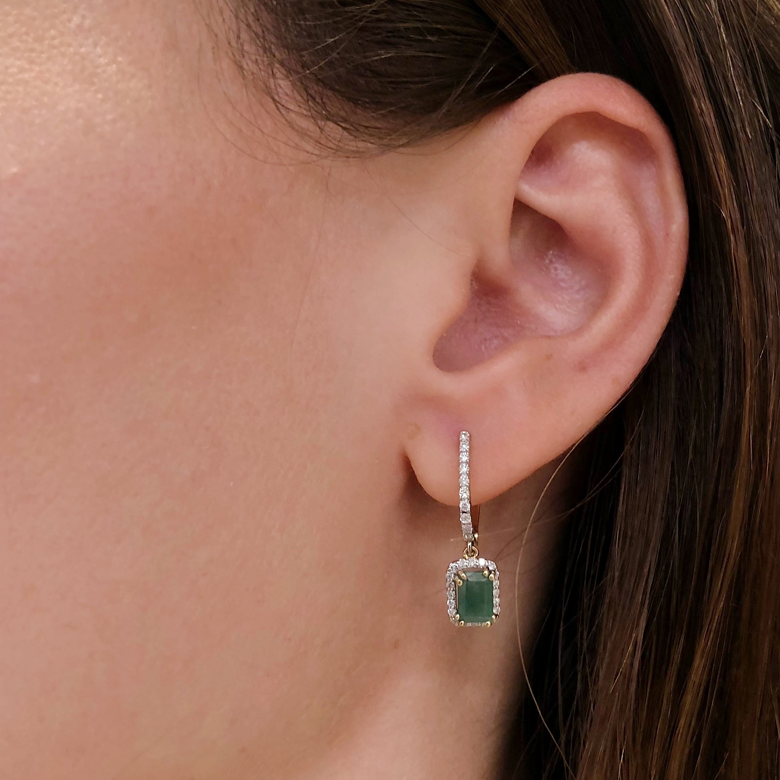 Carlota Emerald Diamond Earrings