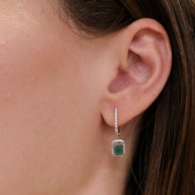 Load image into Gallery viewer, Carlota Emerald Diamond Earrings
