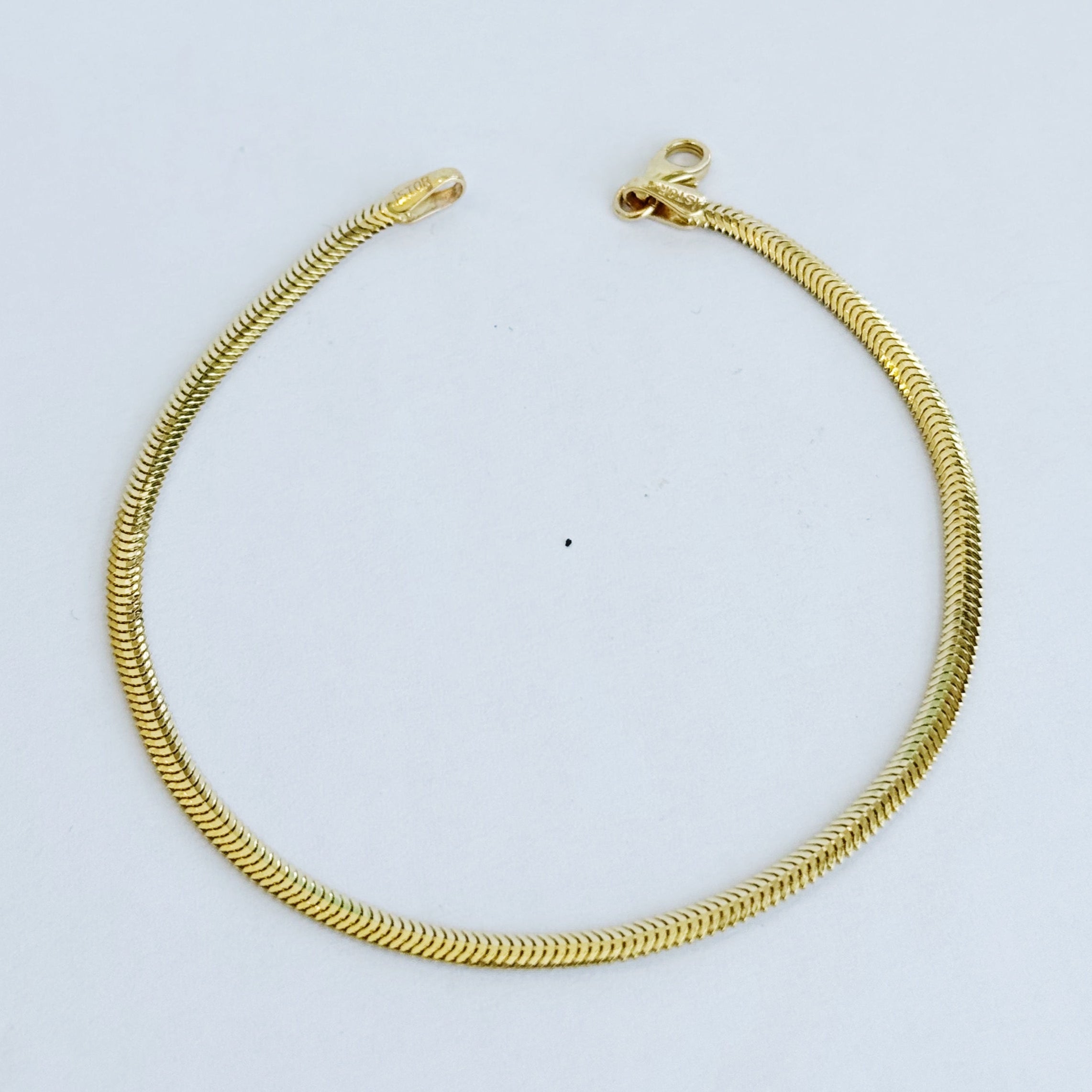 Honey Herringbone Chain Gold Bracelet