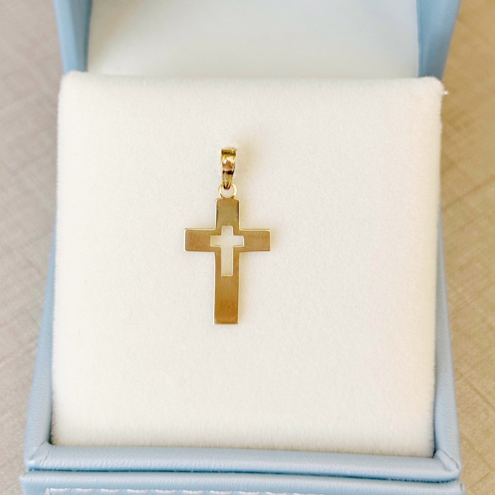 Flat Cut-Out Cross Pendant