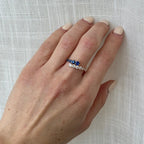 Balbina Blue Sapphire Diamond Ring